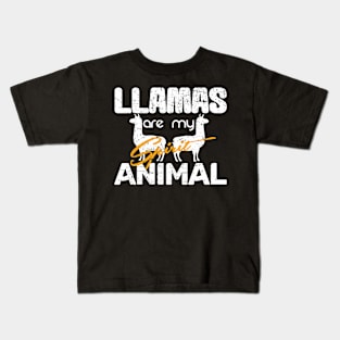 'Llamas Are My Spirit Animal' Alpaca Llama Trendy Gift Kids T-Shirt